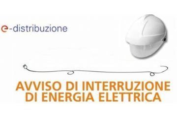 E-DISTRIBUZIONE: Avviso di interruzione di energia elettrica