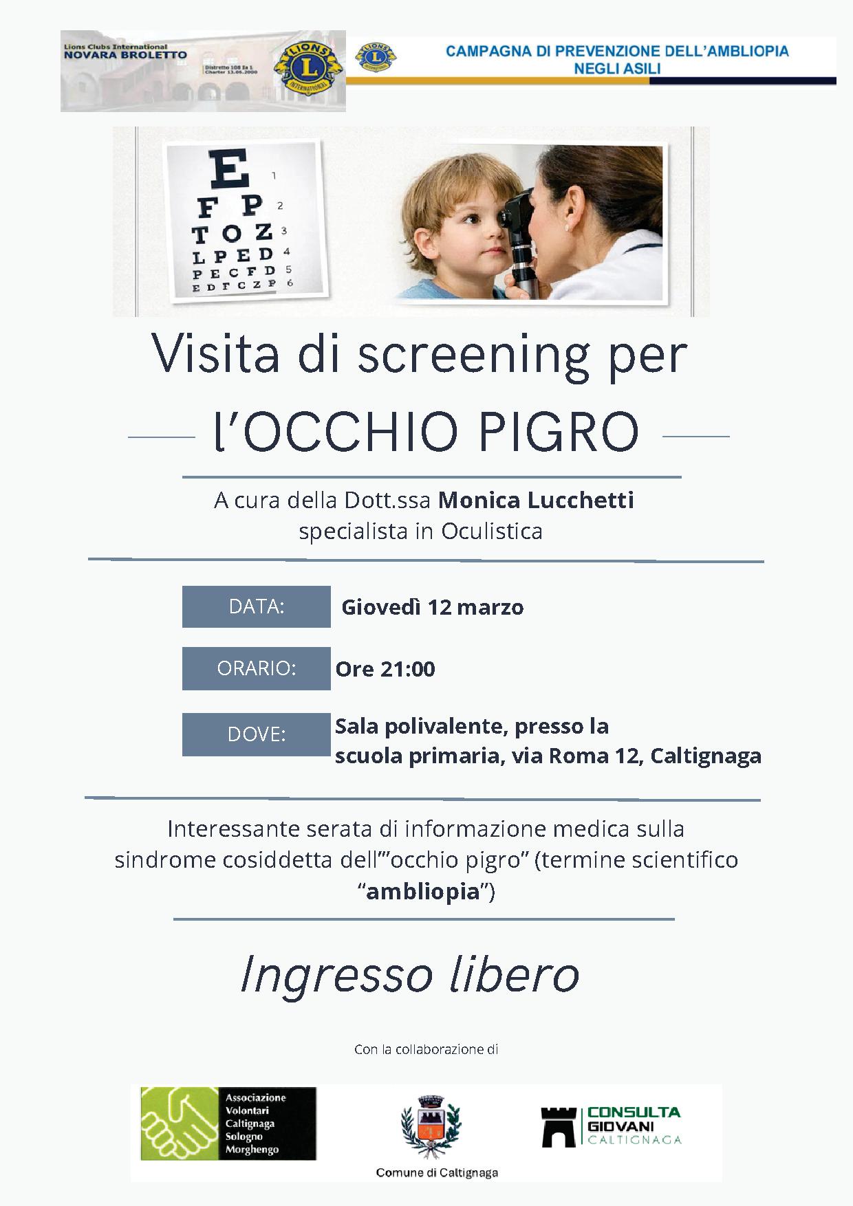 Locandina della serata